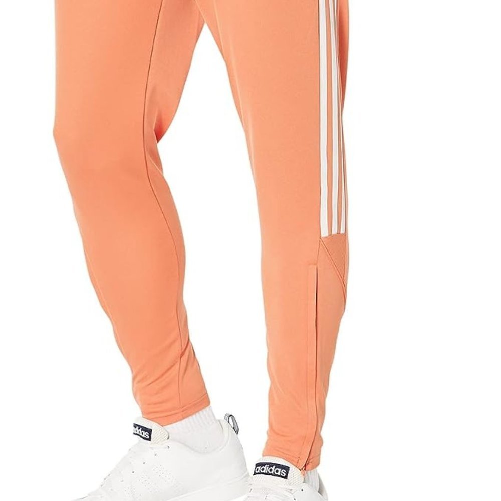 Adidas XXL Tiro Pants Hazy Copper/White Ankle Zip Tapered Leg Football Soccer - Picture 3 of 4